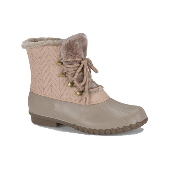 BARETRAPS Womens Pink Button Detailing Comfort Flash Round Toe Duck Boots 7 M - Picture 1 of 4